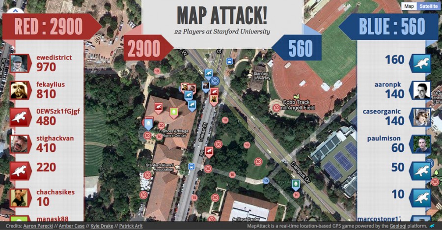 MapAttack Game at Stanford University