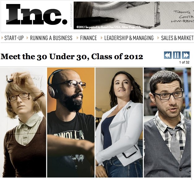 Geoloqi founders featured in Inc Magazine's 30 Under 30