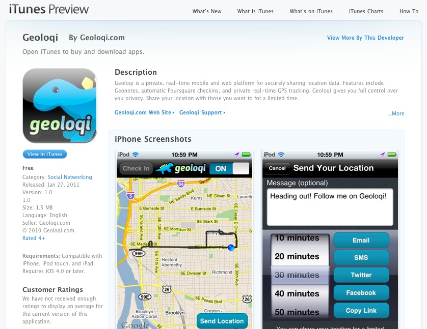 Geoloqi in the app store!