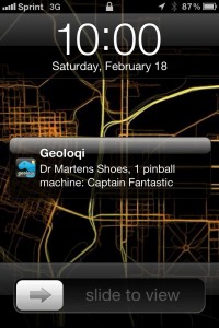 Geoloqi Pinball Notification
