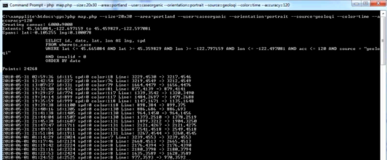 Command Line Prompt for Entering GPS Data